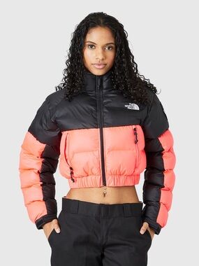 THE NORTH FACE PHLEGO SYNTH INSULATED JACKET - BRILLIANT CORAL/TNF BLACK